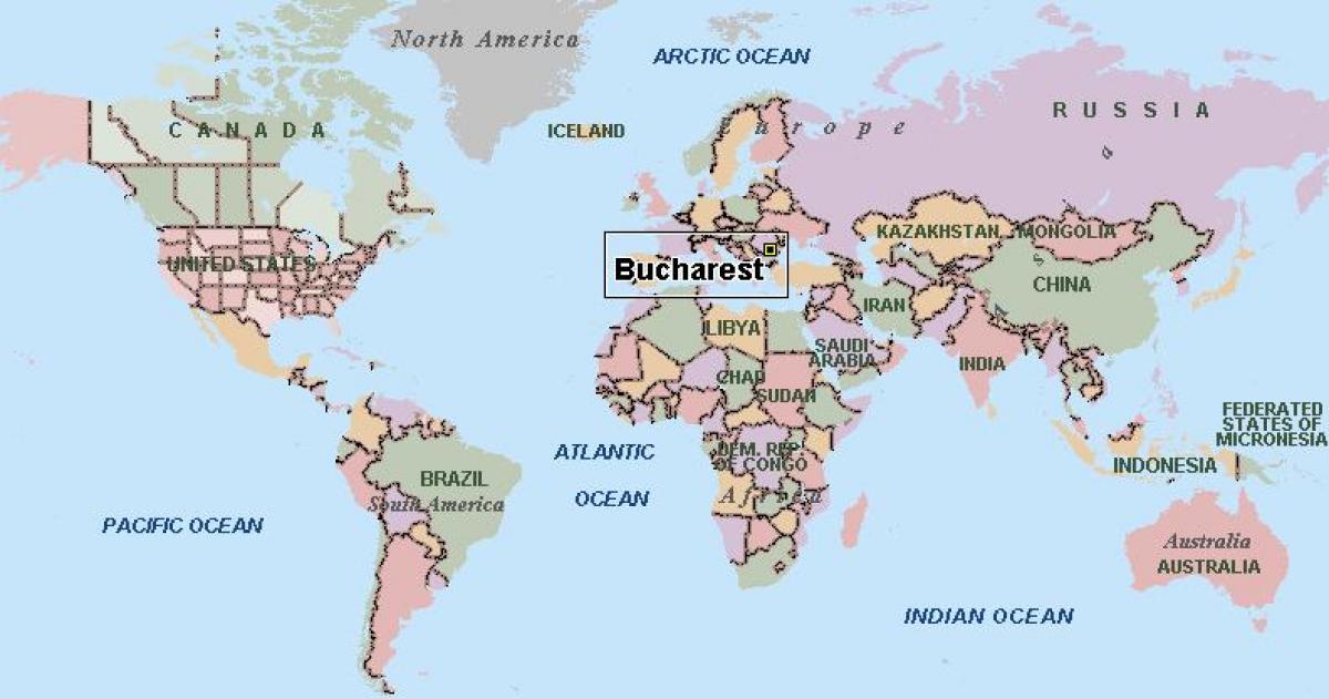 Peta bucharest dunia 