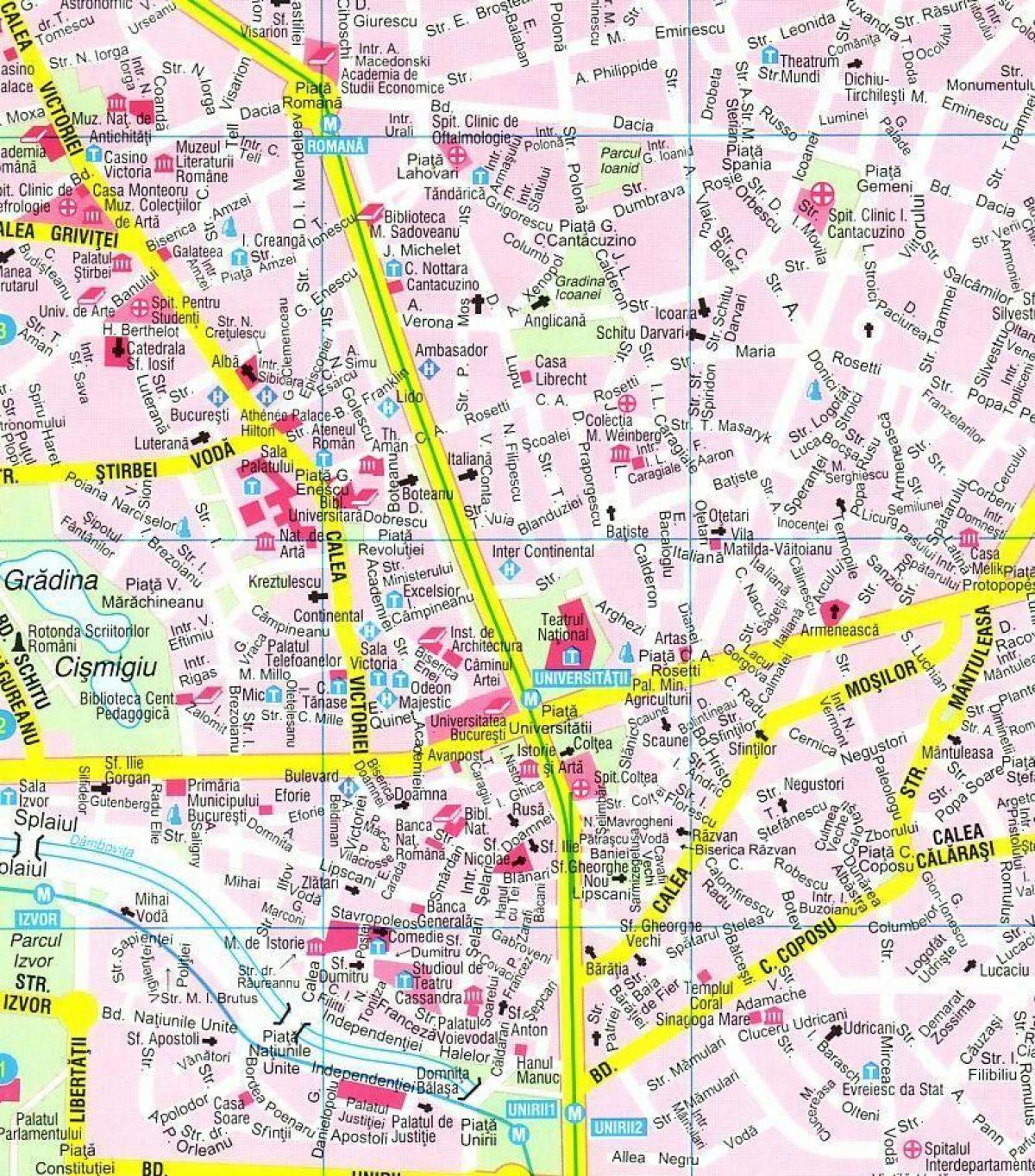 peta bucharest pusat bandar