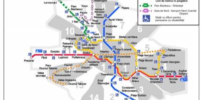 Bucharest peta kereta bawah tanah